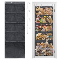 Stuffed Animal Storage,Over The Door Organizer Storage With 5 Large Pockets,Stuffed Animal Holder For Storage Plush Toys,Baby Supplies And Others,Hanging Door Organizer For Nursery,Bathroom,Kids Room