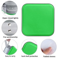 DVD Case, Siveit CD Case Holders DVD Binder Wallet Hard Plastic 48 Capacity CD/DVD Disc Cases Storage Binder for Car Home Office Travel (Green)