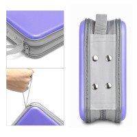 DVD Case, Siveit CD Case Holders DVD Binder Wallet Hard Plastic 48 Capacity CD/DVD Disc Cases Storage Binder for Car Home Office Travel (Lavender)