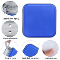 DVD Case, Siveit CD Case Holders DVD Binder Wallet Hard Plastic 48 Capacity CD/DVD Disc Cases Storage Binder for Car Home Office Travel (Blue)