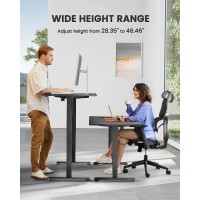 Ergear Height Adjustable Electric Standing Desk, 40 X 24 Inches Sit Stand Up Desk, Small Memory Computer Home Office Desk (Black)