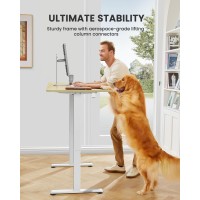 Ergear Height Adjustable Electric Standing Desk 40 X 24 Inches Sit Stand Up Desk Small Memory Computer Home Office Desk Natur