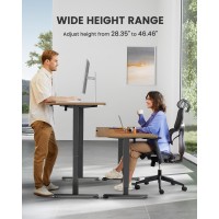 Ergear Height Adjustable Electric Standing Desk, 40 X 24 Inches Sit Stand Up Desk, Memory Computer Home Office Desk (Espresso)