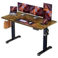 Ergear Height Adjustable Electric Standing Desk 63 X 28 Inches Sit Stand Up Desk Memory Computer Home Office Desk Vintage Bro