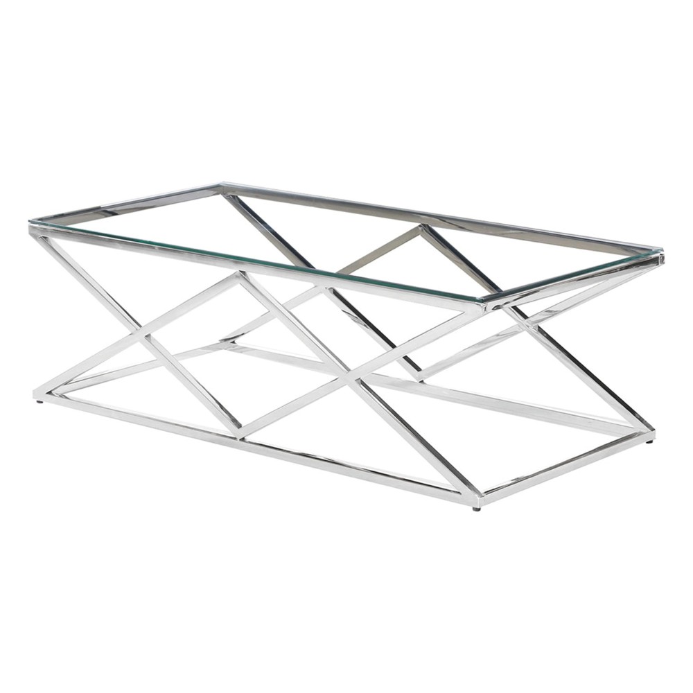 Best Master Furniture E44 Coffee Table, Silver