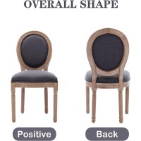 Nrizc French Dining Chairs Set Of 2 Farmhouse Dining Chairs Vintage Country Dining Chair With Round Back French Bistro Chairs