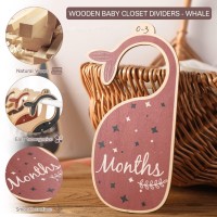 Wooden Baby Closet Dividers, 7X Closet Dividers For Baby Clothes, Whale Baby Clothing Size Age Dividers From Newborn To 24 Months - Whale Baby Clothes Dividers For Closet & Nursery Closet Organizer