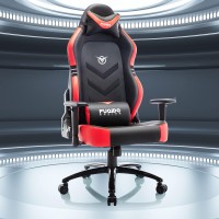 Big And Tall Gaming Chair 350Lbs-Racing Computer Gamer Chair,Ergonomic Desk Office Pc Chair With Wide Seat, Reclining Back, Adjustable Armrest For Adult Teens-Black/Red