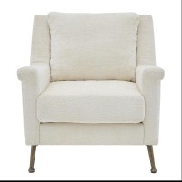 Winston KD Fabric Accent Arm Chair Gold legs