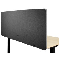 Vivo Clamp-On 60 X 24 Inch Privacy Panel, Sound Absorbing Cubicle Desk Divider, Acoustic Partition, Dark Gray, Pp-1-V060D