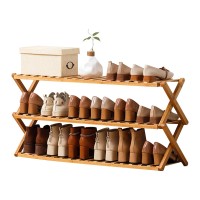 Choclaif Free Standing Shoe Racks For Closet Shoe Shelf Bamboo Shoe Rack For Bedroom Entryway Hallway Closet Living Room Organ