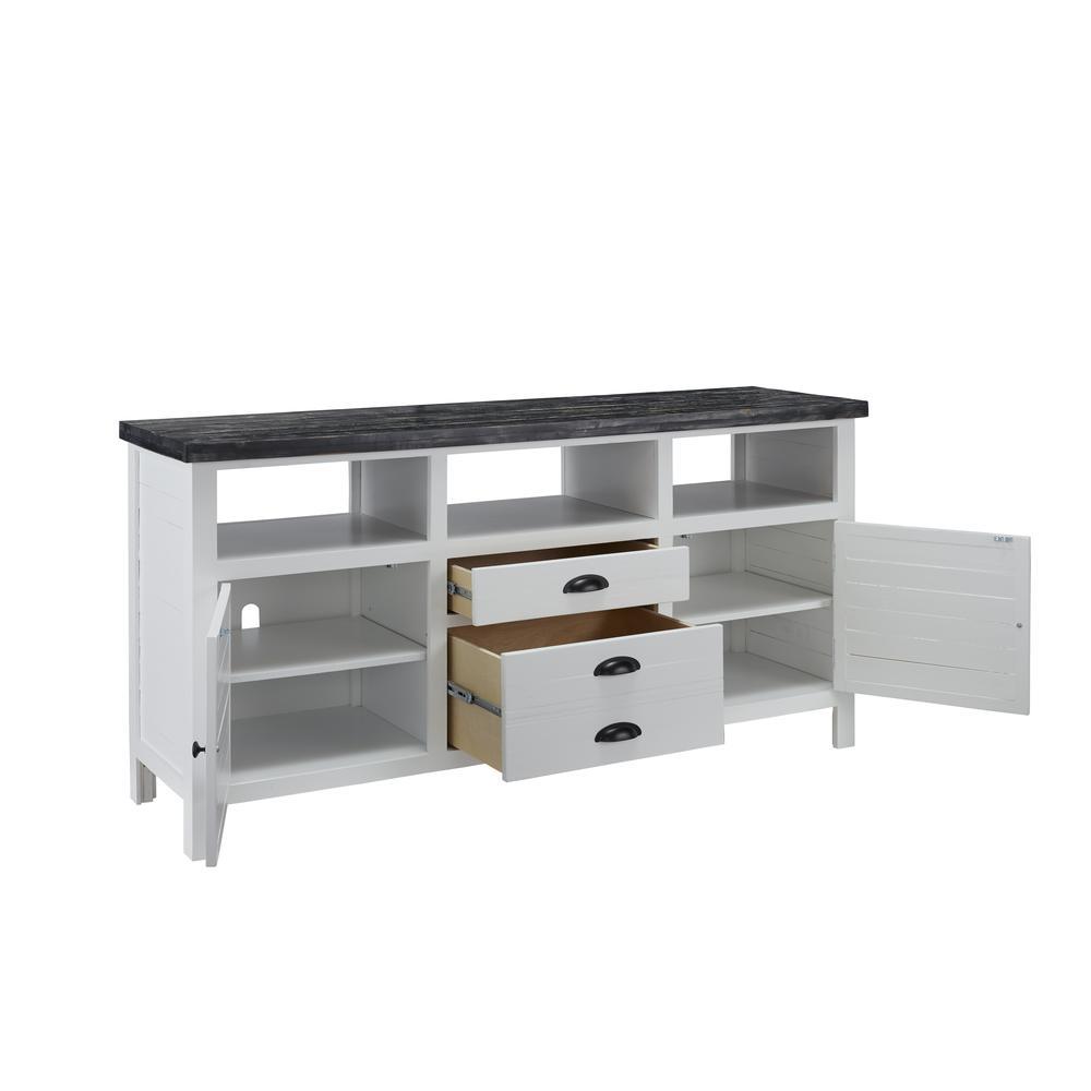 65 Inch Media Console White