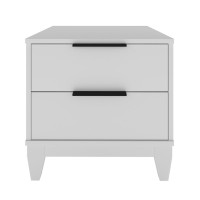 Boyd Sleep Mackay Modern Double Drawer Nightstand White