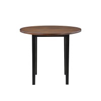 Jeremy 42 Inch 5 Piece Round Counter Table Set with Fabric Seat, Brown and Black