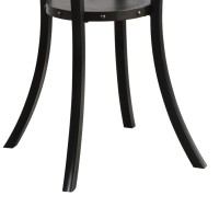 36 Inch Round Wood Bar Table with Flared Legs, Black