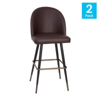 Lyla 30 Commercial Grade High Back Modern Armless Barstools