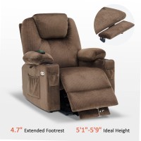 Mcombo Medium Power Lift Recliner Chair Sofa With Massage And Heat For Elderly 3 Positions Cup Holders And Usb Ports 2 Side