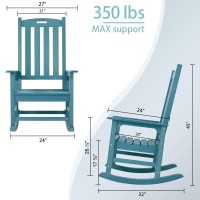 Psilvam Oversized Outdoor Rocking Chair With 21 Wide Seat And 32 Tall Backrest Preassembled With Most Components For Effo