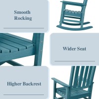 Psilvam Oversized Outdoor Rocking Chair With 21 Wide Seat And 32 Tall Backrest Preassembled With Most Components For Effo