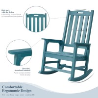 Psilvam Oversized Outdoor Rocking Chair With 21 Wide Seat And 32 Tall Backrest Preassembled With Most Components For Effo