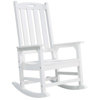 Psilvam Oversized Outdoor Rocking Chair With 21 Wide Seat And 32 Tall Backrest Preassembled With Most Components For Effo