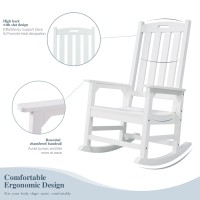 Psilvam Oversized Outdoor Rocking Chair With 21 Wide Seat And 32 Tall Backrest Preassembled With Most Components For Effo