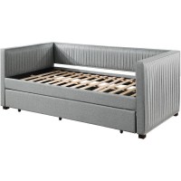 Acme Danyl Daybed & Trundl In Gray Fabric