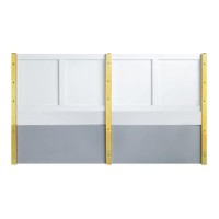 Acme Gaines Eastern King Bed In Gray High Gloss Finish