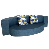 Anoner Stylish Sofa Bed Memory Foam With 2 Pillows Fold Out Futon Sleeper Chair Couch For Livingroom Guest Bed, Washable Cover, Dark Blue