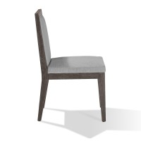 Mod 19 Inch Dining Chair,Solid wood, Upholstered, Set of 2, Ash Gray