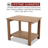 Stoog 228 Oversized Outdoor Side Table 2Tier Rectangle Adirondack Side Table Patio End Table Weather Resistant Easy Main