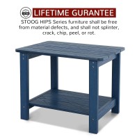 Stoog 228 Oversized Allweather Side Table 2Tier Rectangular Outdoor Side Table Patio End Table Adirondack Side Table Ea