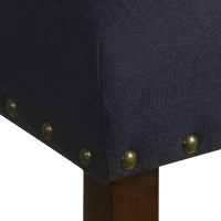 Homepop Classic Parsons Chair With Nailhead Trim Deep Navy Set Of 2