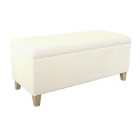 Homepop Storage Bench, Pearl Cream