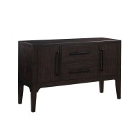 Arlo 54 Inch Solid Mango Wood Sideboard Buffet Cabinet, Dark Brown