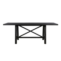 Liu 76 - 96 Inch Dining Table, Acacia Wood, Extendable, Exposed Bolt, Brown