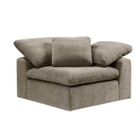 Scott 45 Inch Modular Corner Sofa Seat with Pillow Back, Fabric, Beige