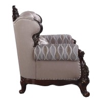 Ben 70 Inch Antique look Loveseat, Wingback, Button Tufted, Accent Pillows