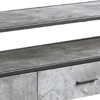 Ish 60 Inch Entertainment Center TV Stand, 3 Drawers, Wood, Gray, Black