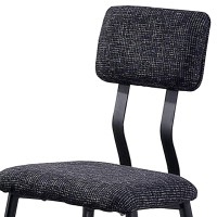 30 Inch Bar Height Chair, Padded Seating, Metal Legs, Black