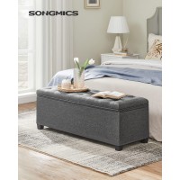 Songmics Storage Ottoman Bench Foot Rest With Legs 157 X 433 X 157 Inches End Of Bed Bench Storage Chest Load Up To 660