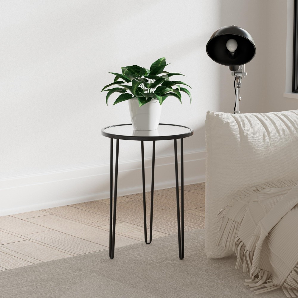 Palama Small Side Table For Living Room, Modern Home D?Cor Black Side Table, Easy Assembly Small Black Table, Small Accent Table