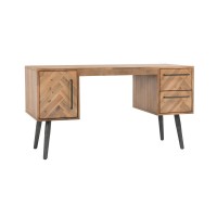 Soren Natural Brown Oak Wood Desk by Kosas Home