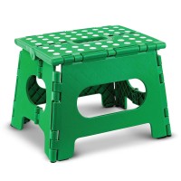 Folding Step Stool - The Lightweight Step Stool Is Sturdy Enough To Support Adults And Safe Enough For Kids. Opens Easy With One Flip. Great For Kitchen, Bathroom, Bedroom, Kids Or Adults. (Green)