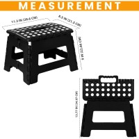 Utopia Home Folding Step Stool Pack Of 2 Foot Stool With 11 Inch Height Holds Up To 300 Lbs Foldable Step Stool For Kitc