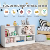 Honey Joy Kids Storage Organizer, 5-Section Wooden Display Shelf For Classroom, Playroom, Nursery, Kindergarten