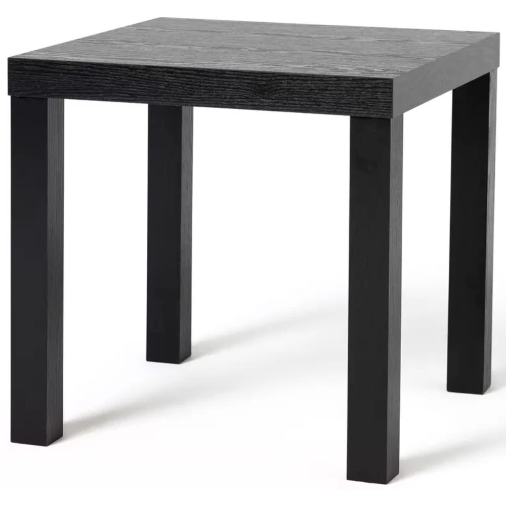 Home Stuff End Side Table With Classic Design, Bed Side Table, End Table, Light Weight Easy Assemble, Small Square Table For Office, Living Room, Black, 21 5/8