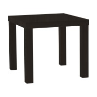 Home Stuff End Side Table With Classic Design, Bed Side Table, End Table, Light Weight Easy Assemble, Small Square Table For Office, Living Room, Black Brown, 21 5/8