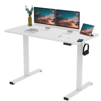Flexispot Electric Stand Up Desk Standing Desk With 55 X 24 Splice Desktop Ergonomic Memory Controller Height Adjustable Desk E150 (White Frame + 55