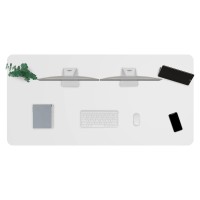 Flexispot Electric Stand Up Desk Standing Desk With 55 X 24 Splice Desktop Ergonomic Memory Controller Height Adjustable Desk E150 (White Frame + 55